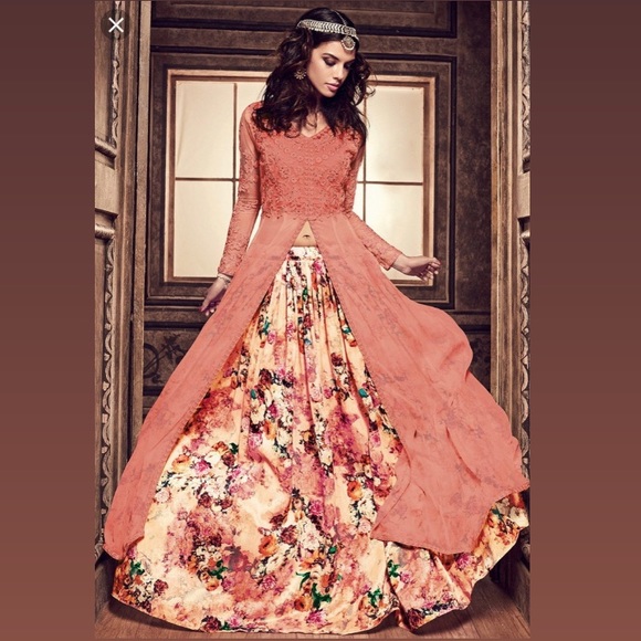long jacket dresses for indian weddings